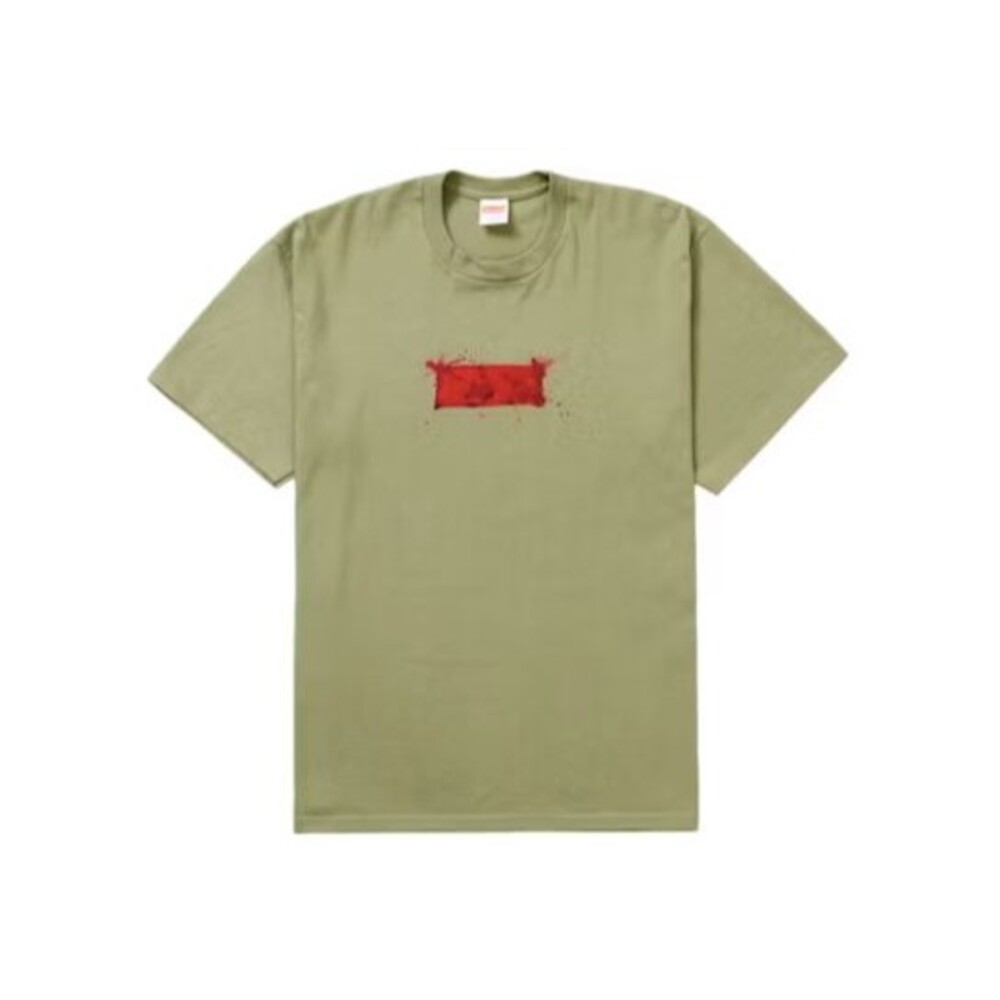 Supreme Ralph Steadman Box Logo Tee Light Olive Size M Authentic